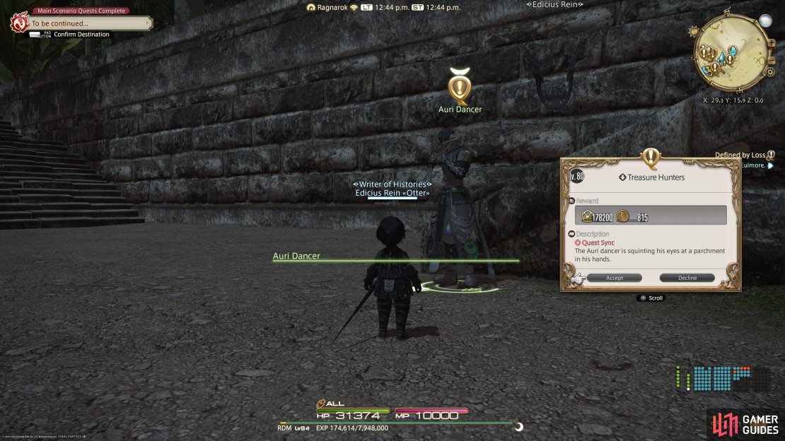 Speak with the Auri Dancer to begin this quest. 