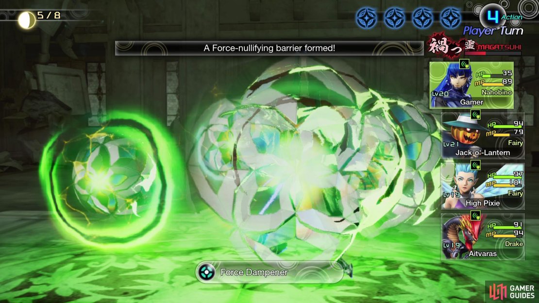 Use a Force Dampener when she uses Magatsuhi