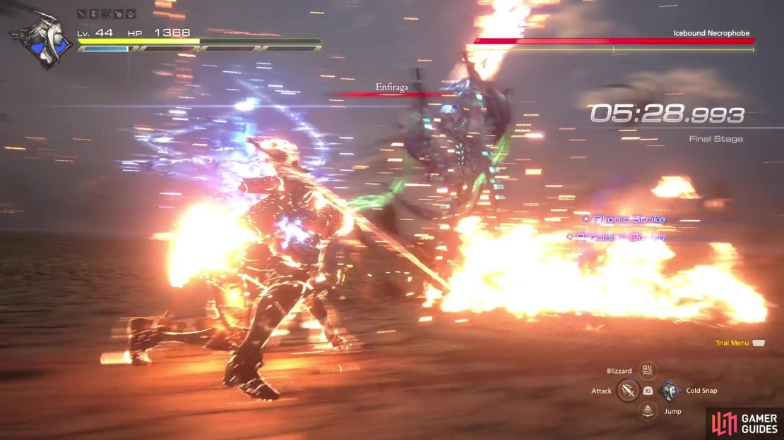 Enfiraga is an easy attack to dodge or Permafrost