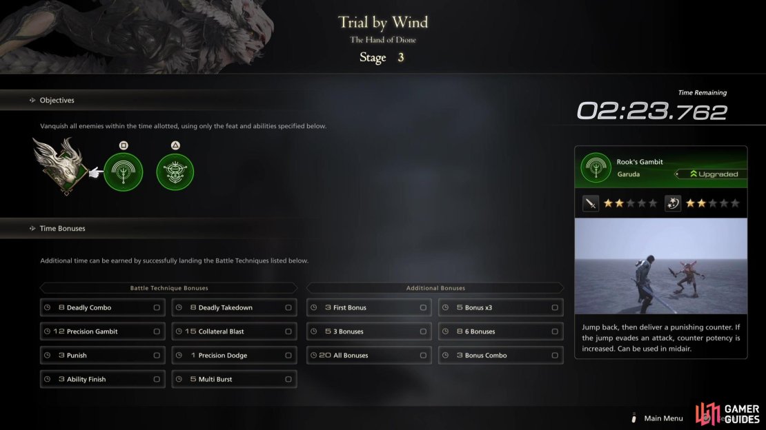 You will have access to !Aerial Blast in Stage 3.