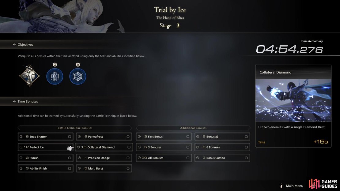 Stage 3 adds the powerful Diamond Dust to your available abilities.