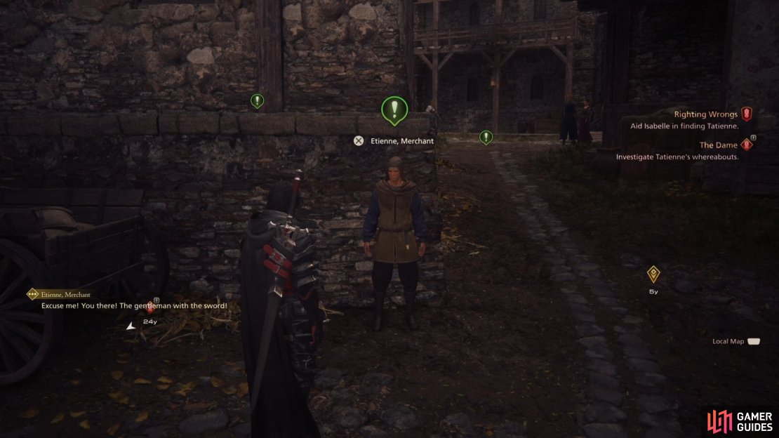 Speak with Etienne to begin this quest.