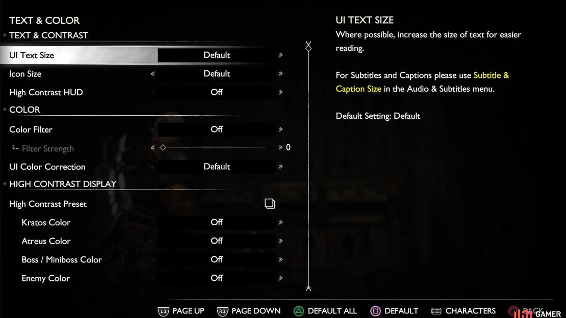 Ragnarok will offer a lot of accessibility options for players
