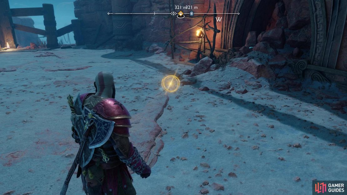 Search atop a ledge along the northern end of The Forbidden Sands to find the Forgotten Tower Buried Treasure.
