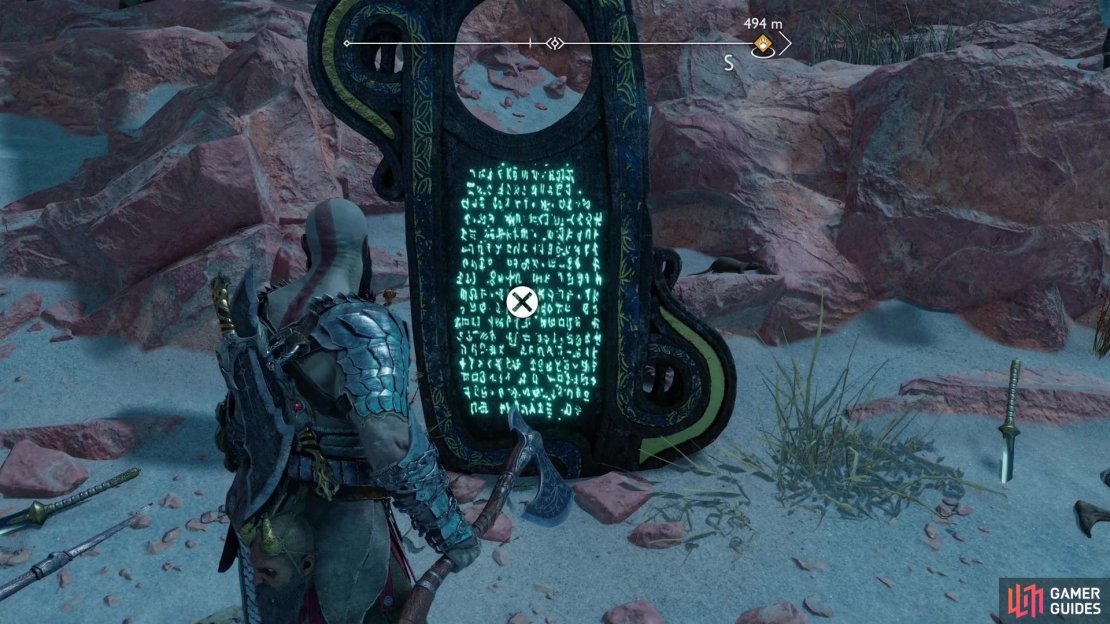 Along the eastern edge of The Barrens you’ll find a circle of elven totems. Search this area to find the Lore Marker - Gulon Cull.