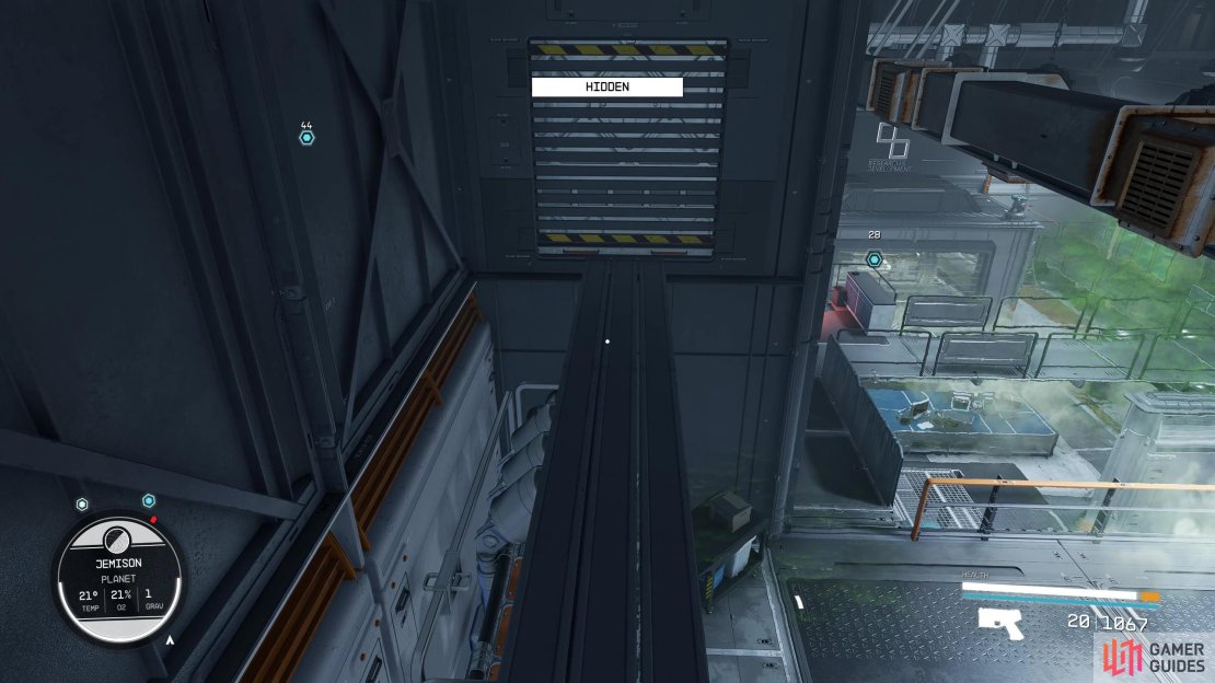 Follow the pipes and go through the vent, and you’ll end up in the shower room.