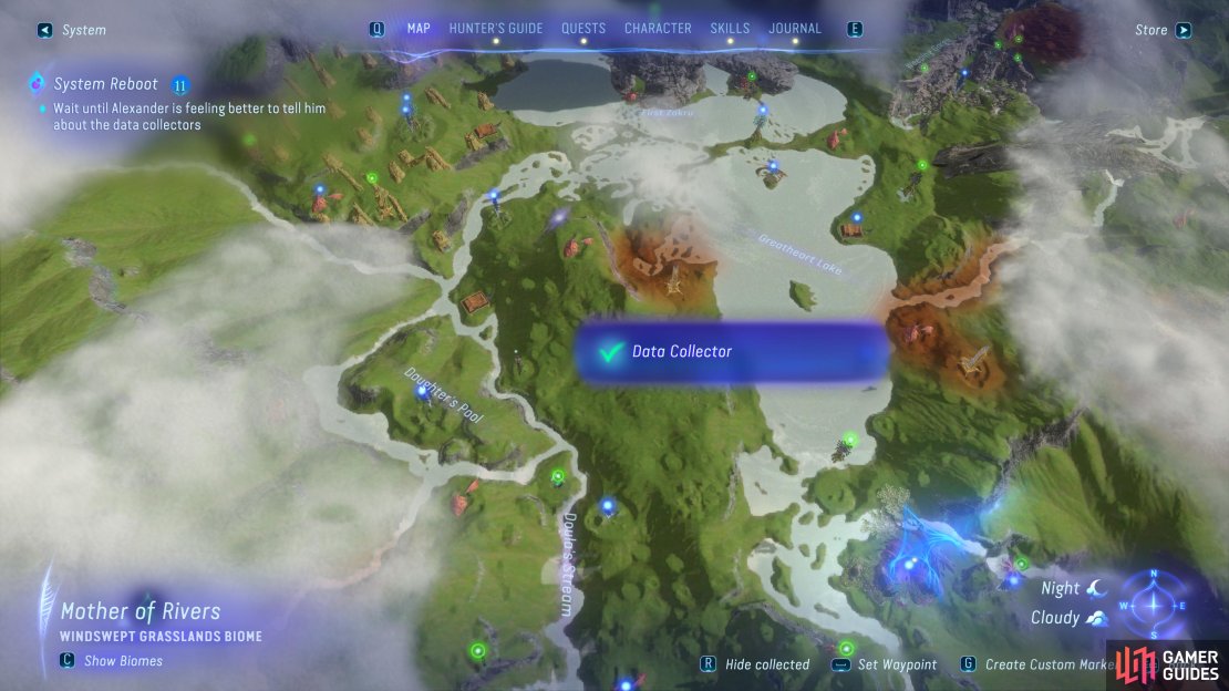 You can find a Data Collector in the center of the Mother of Rivers area