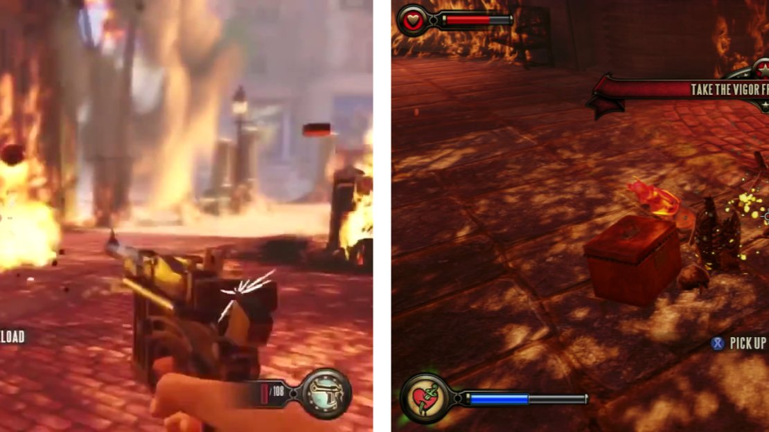 The fireman (left). Grab the Devil’s Kiss vigor when he falls (right).