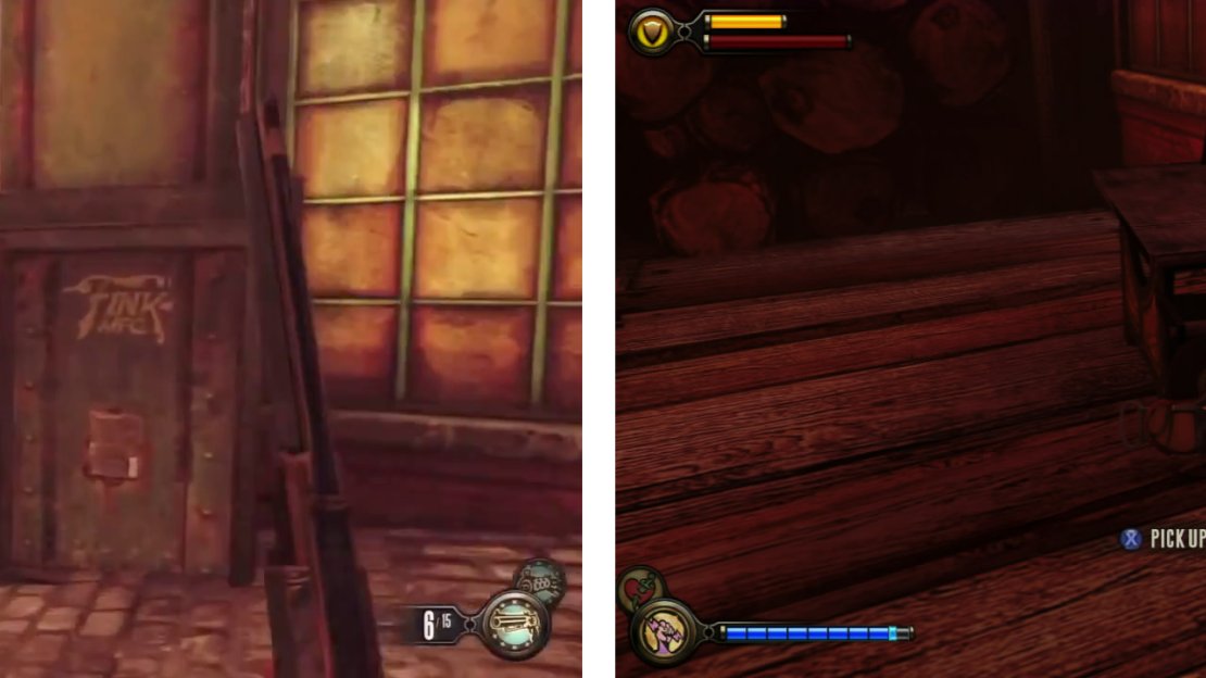 Before entering the Good Time Club, check the alley to the right (left). Here you’ll find a Voxophone (right).