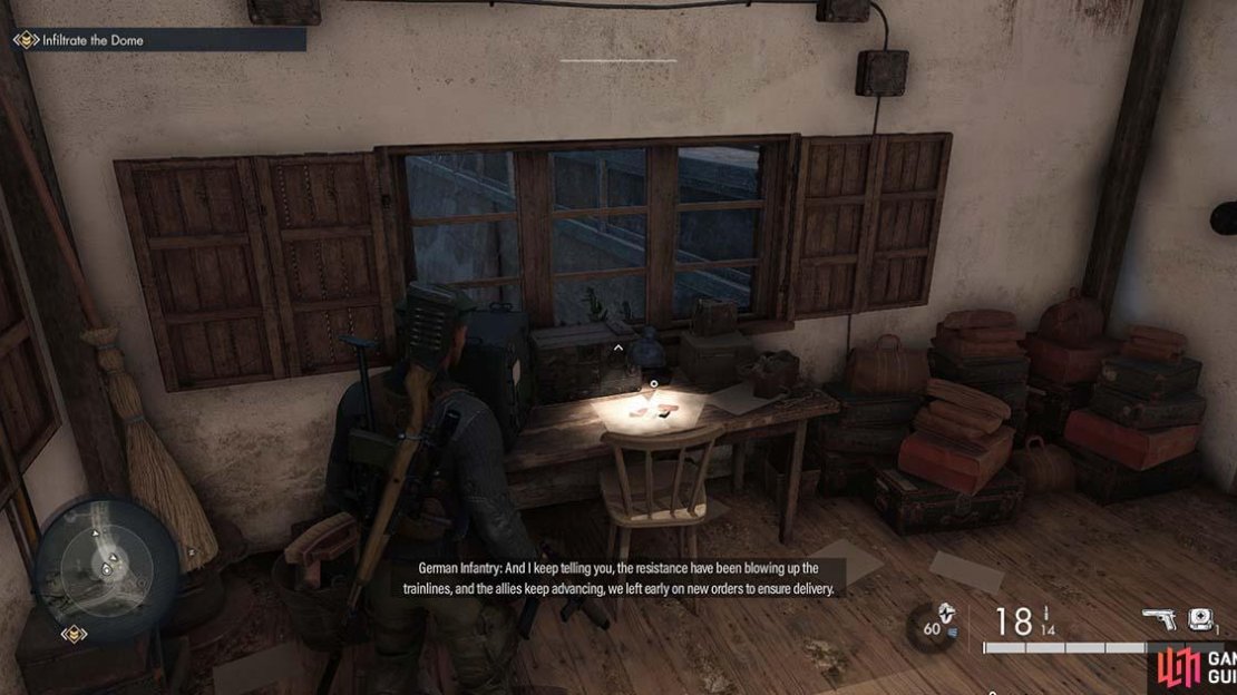 The cards can be found on the table within the cabin.