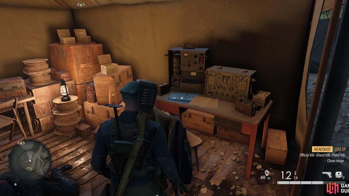 The tent in the western part of the map is the first place where you’re likely to find this document.