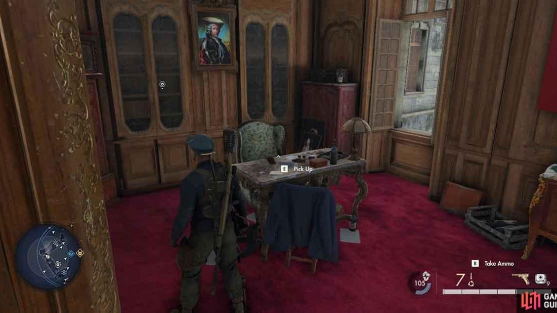 You’ll find the letter on the larger table in this room.