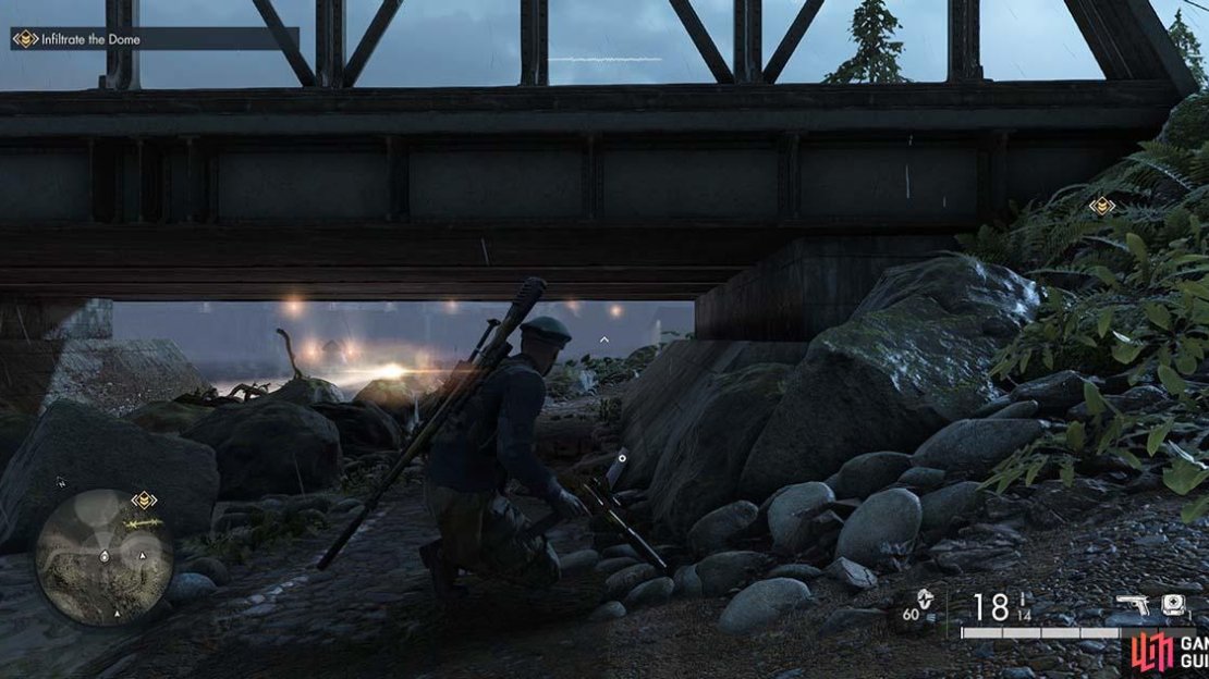 You’ll find the item under the bridge.