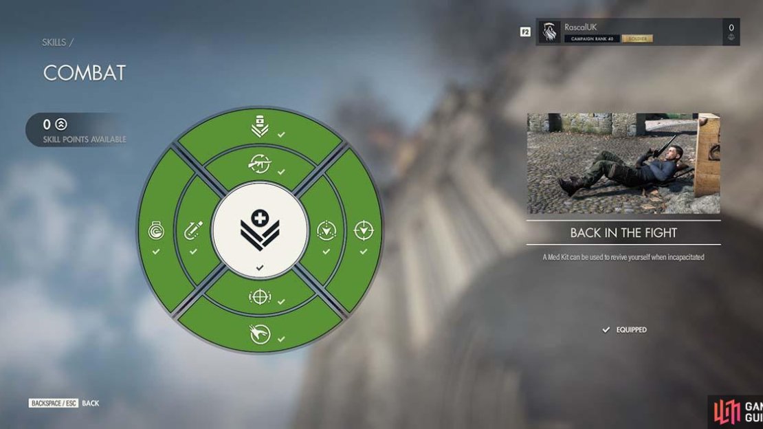 The Combat Skill Points section contains some useful traits.