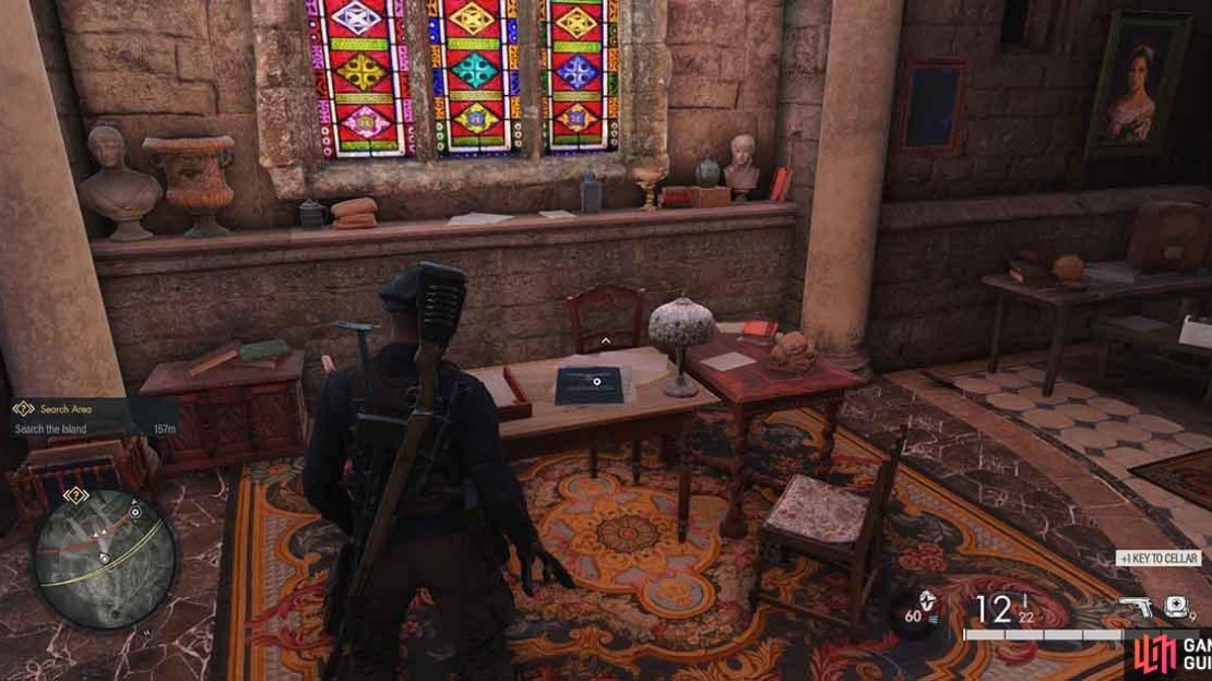You’ll find the document on a table in the main room.