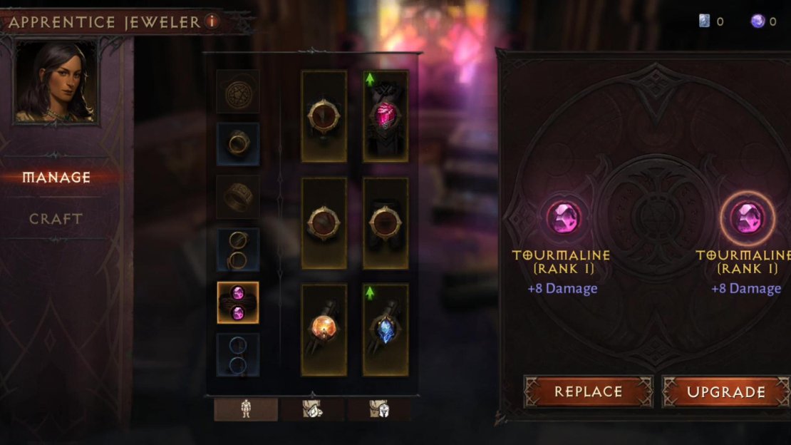 Normal Gems must be socketed into the correct, color coded sockets on Secondary Gear.
