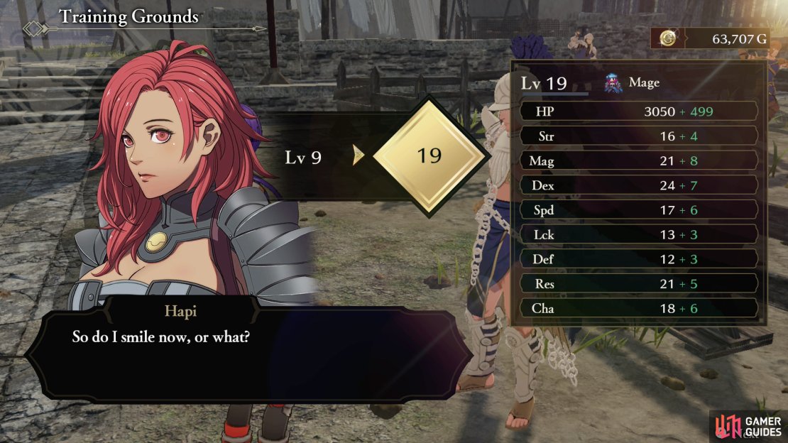 You can expend gold to increase a character’s level at the Training Grounds.