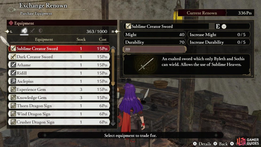 You can purchase a variety of new weapons and accessories, including new Hero Relics.