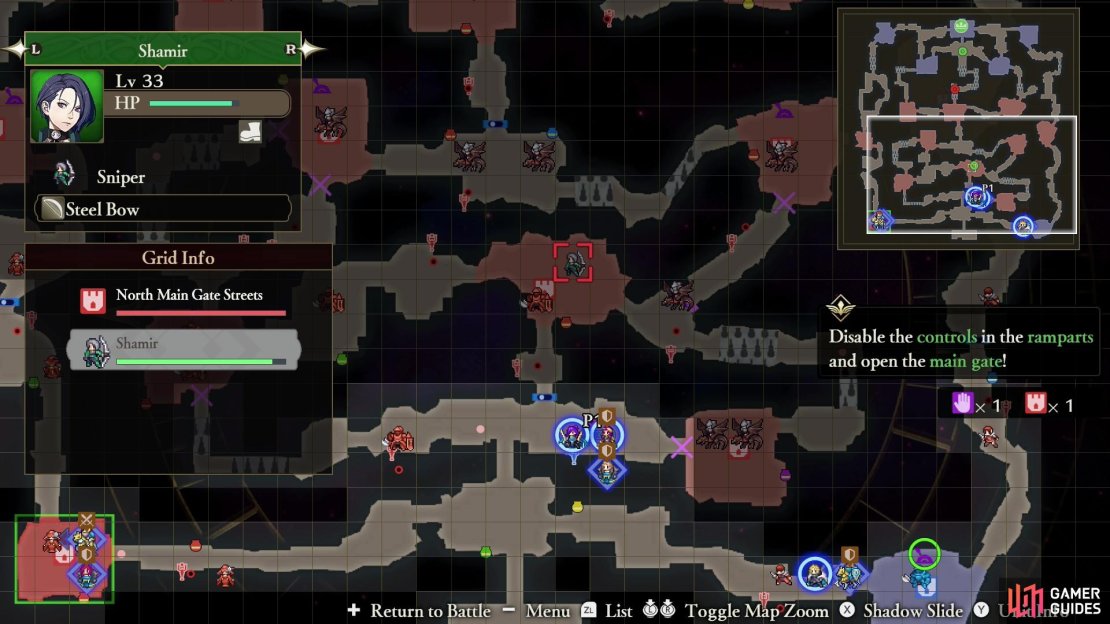 Shamir can be found just north of your starting position.