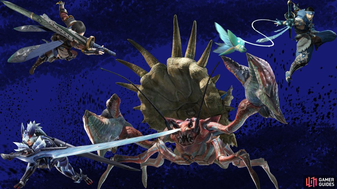 Hunters fighting Daimyo Hermitaur.