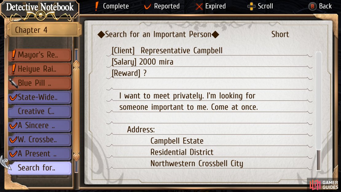 Search for an Important Person is a request on Chapter 4 Day 2.