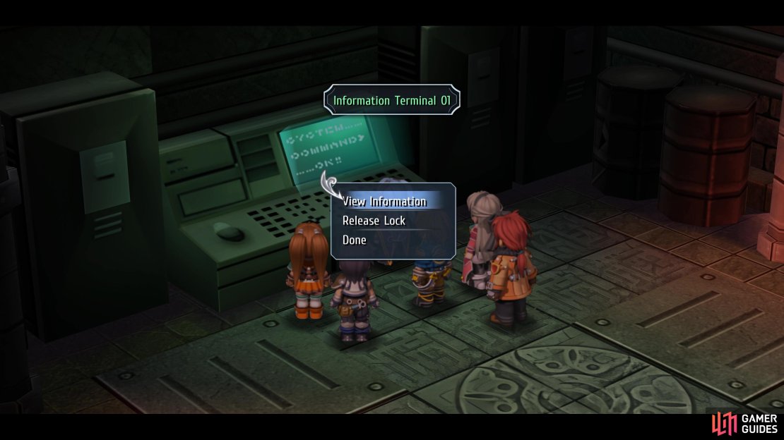 You can get important information about the cult at the information terminals