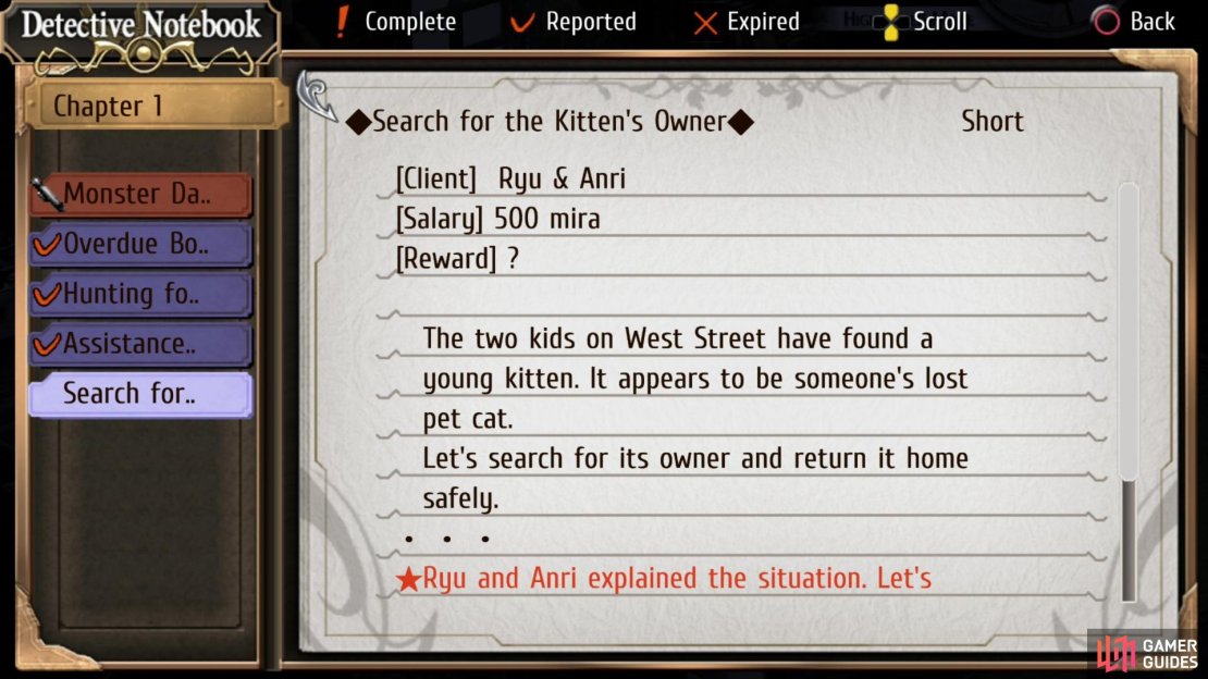 Talk to Anri and Ryu in the Bellheim Apartments after returning from Armorica Village to start this request.