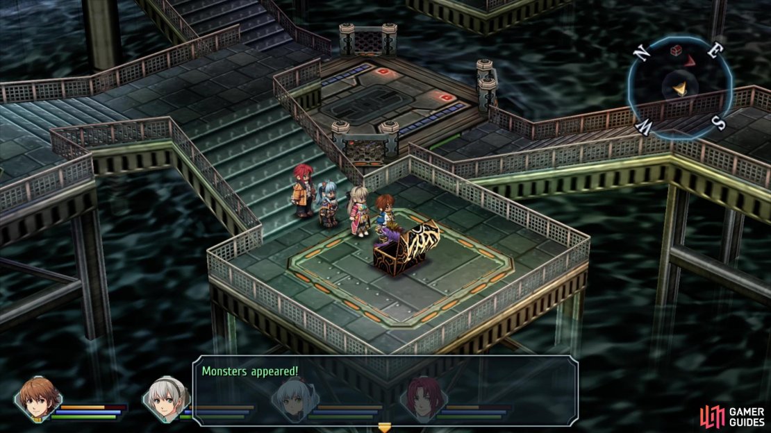 Open a monster chest near the first valve,