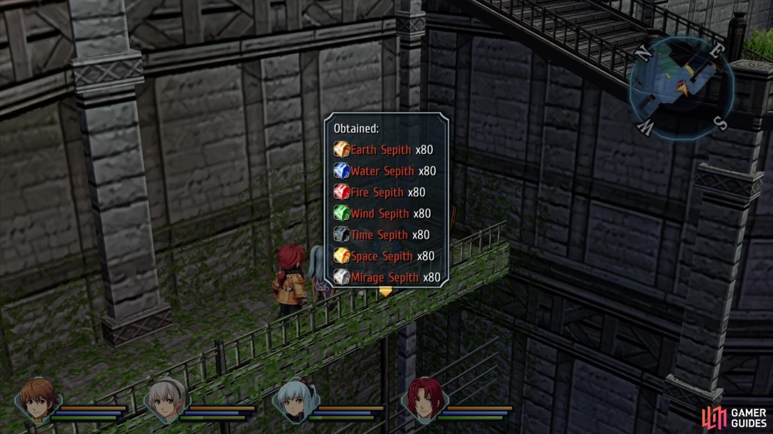 Exit the Geofront - B Sector to find an otherwise unobtainable chest in Crossbell City.
