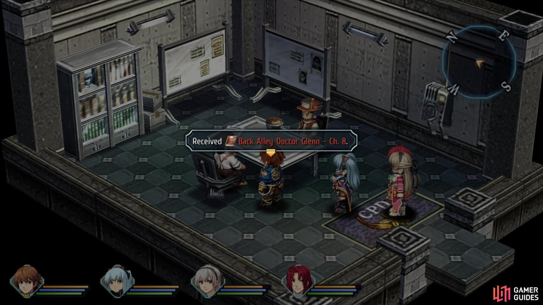 Before you start the request, head to the CPD building to find Sergei, who will give you “Back Alley Doctor Glenn - Ch. 8”.