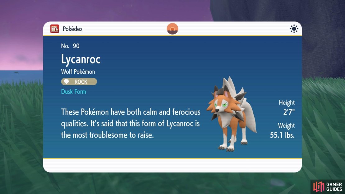 Dusk Form Lycanroc is a rare, third form of Lycanroc.