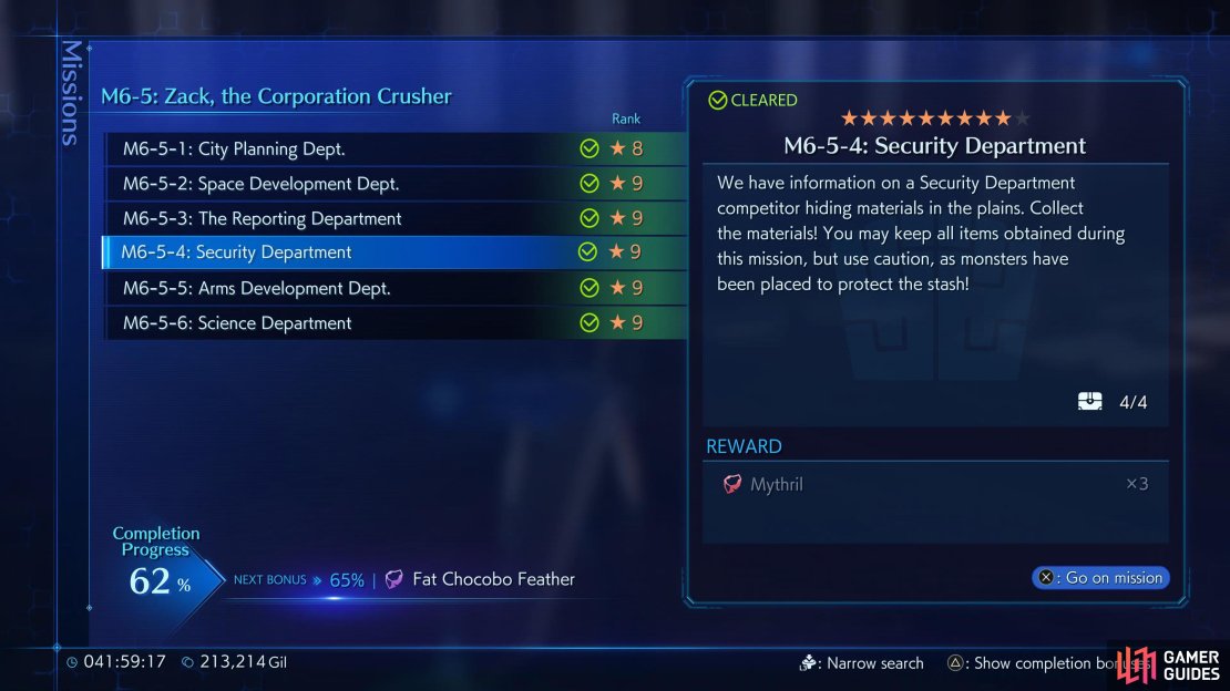 Mission 6-5-4 can be found under the M6-5 Zack, the Corporate Crusher sub-category.