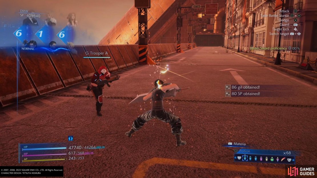 Zack will gain the Buster Sword and unlock Buster Sword Proficiency in Chapter 6.