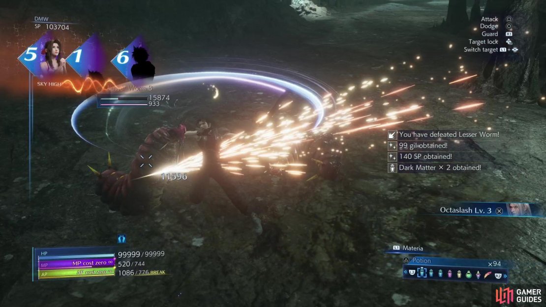 Squash !Lesser Worms for a chance to score Dark matter.