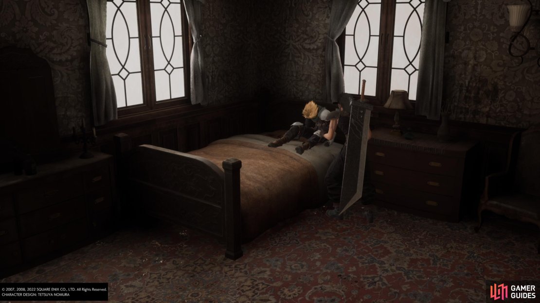 Zack will need to find the !Dresser Key in Chapter 9 to find Cloud some new clothes.