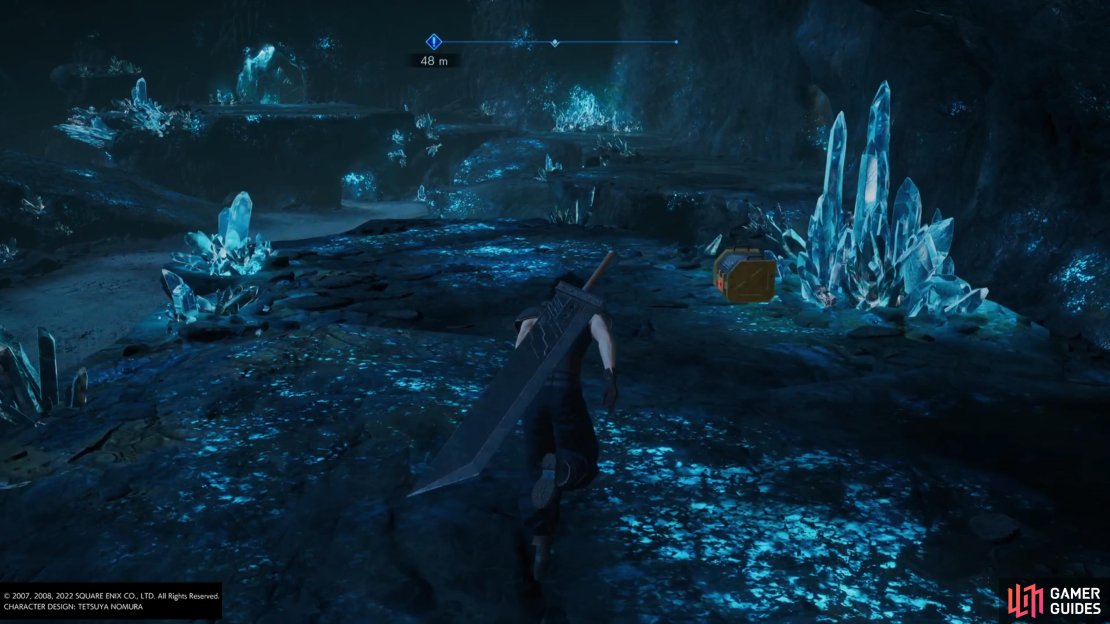 You can’t miss the !Light Materia when you first enter the Depths of Judgement