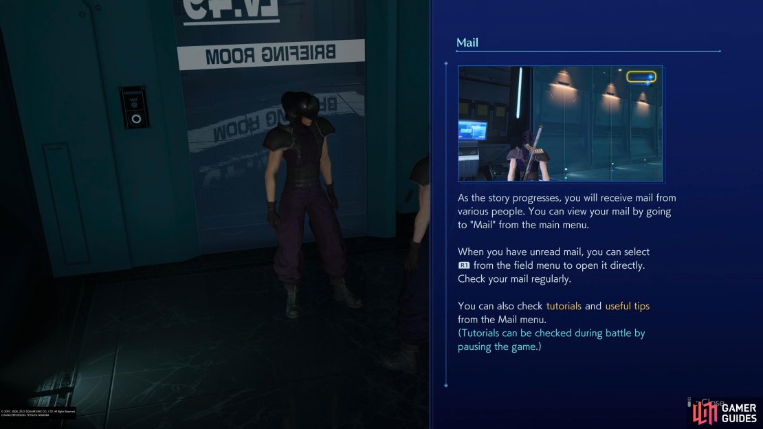 Speaking to Kunsel will pop up the Mail tutorial. There is a trophy for collecting 100 of them.