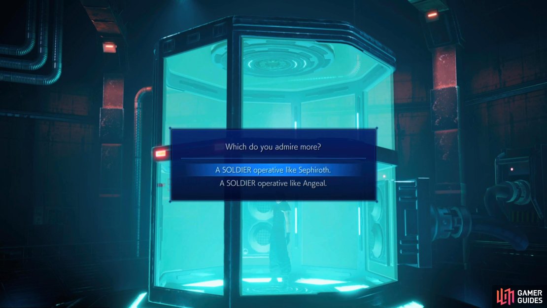 Hojo will ask Zack a series of questions that you must answer correctly.