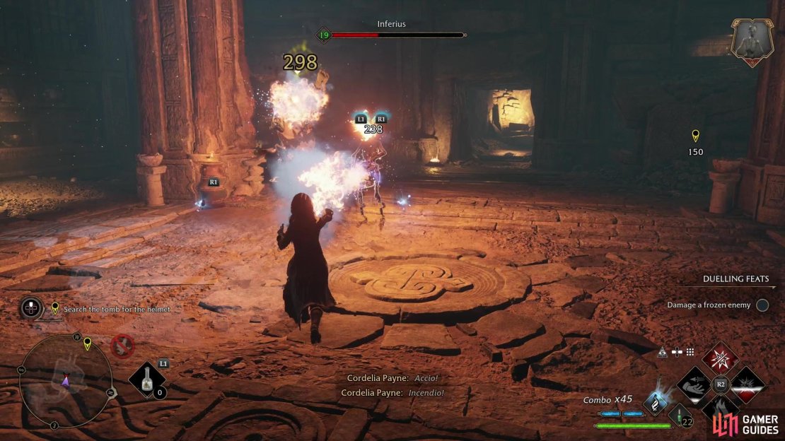 You’ll have to hit Inferius enemies with fire to make them receptive to other forms of damage.