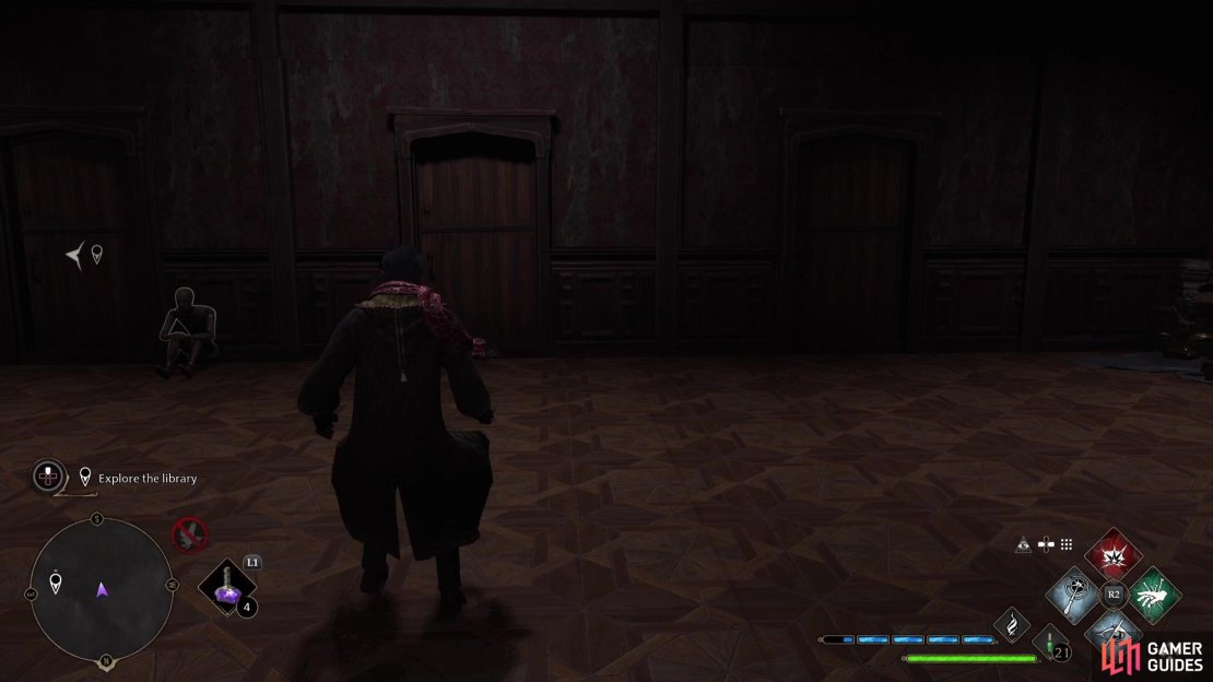 Enter the middle door here