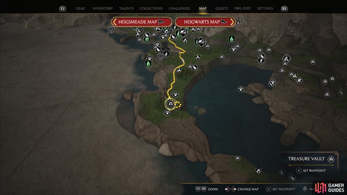 Spider filled treasure vault location in Manor Cape.