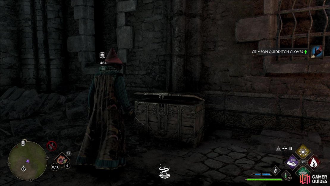 Find Crimson Quidditch Gloves in this Treasure Vault.
