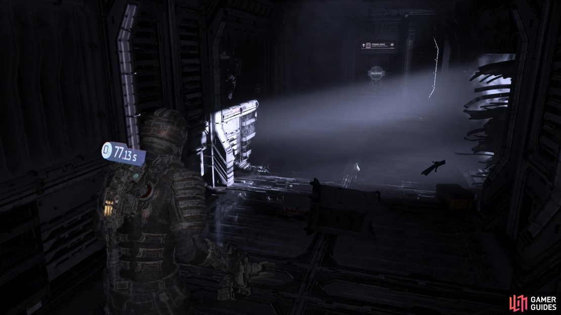 Follow the Administration Access corridor past the breach into the Administration to Mining Door.