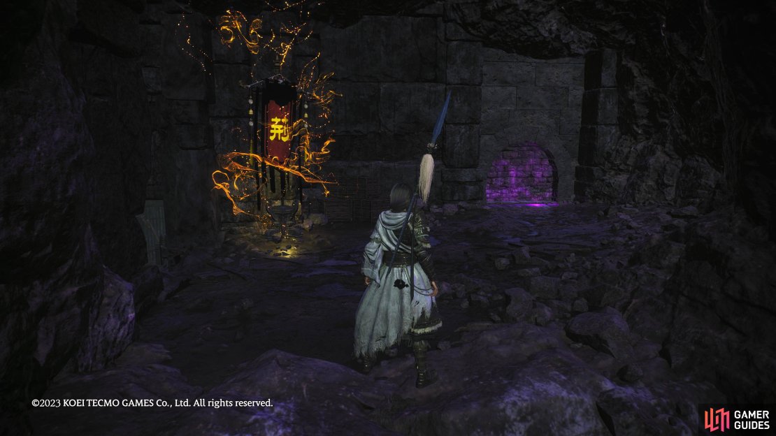 The first Battle Flag can be found by following the linear path into the underground structure.