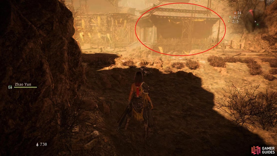 The building at the back is where the Dragon Vein Crystal resides.