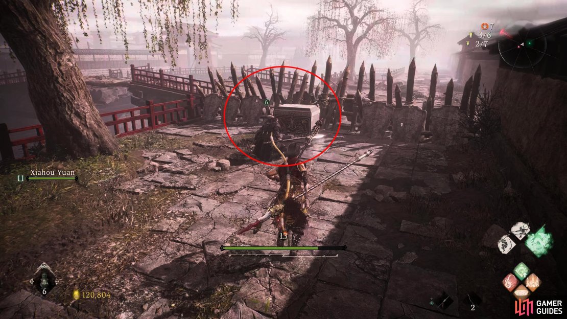 Open the large chest to get a Golden Cicada Shell.