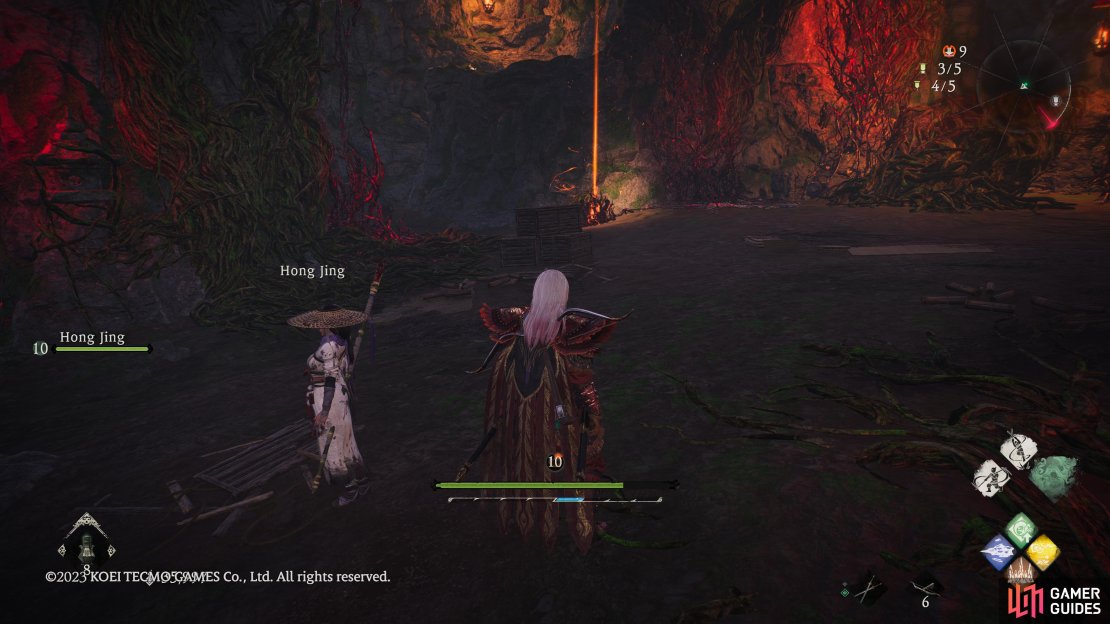 You can find this battle flag in the center of the cave