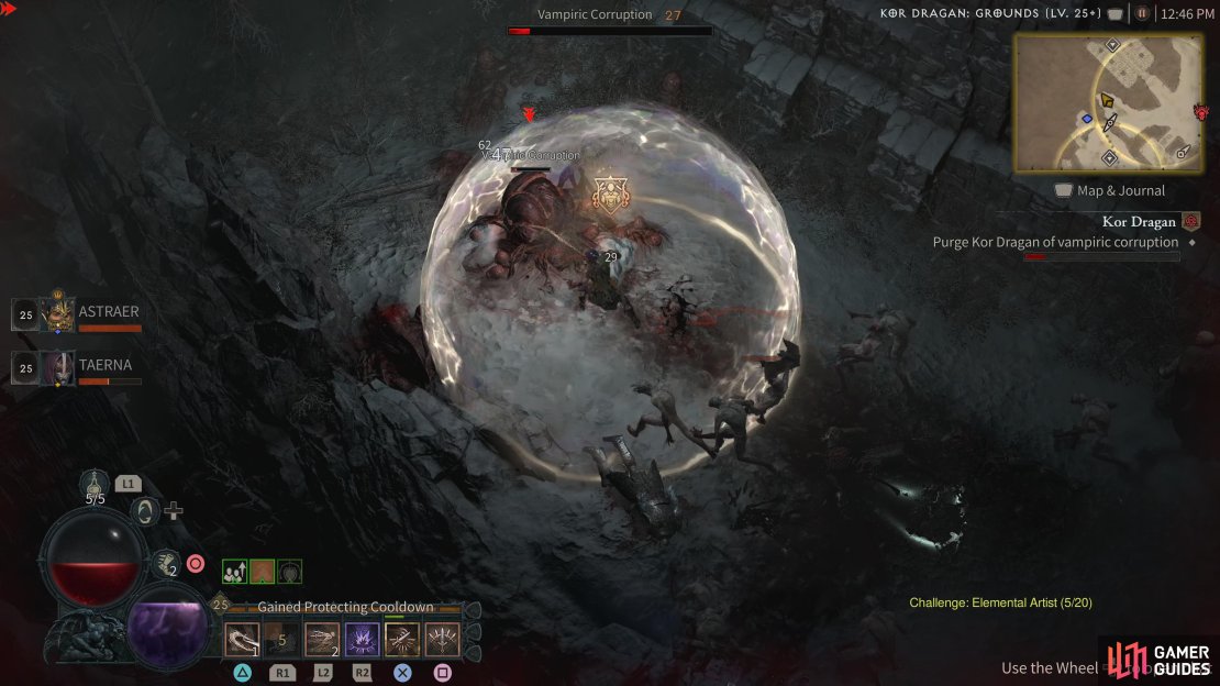 The first corruption can be found to the left as you climb the wall near the first Incubator