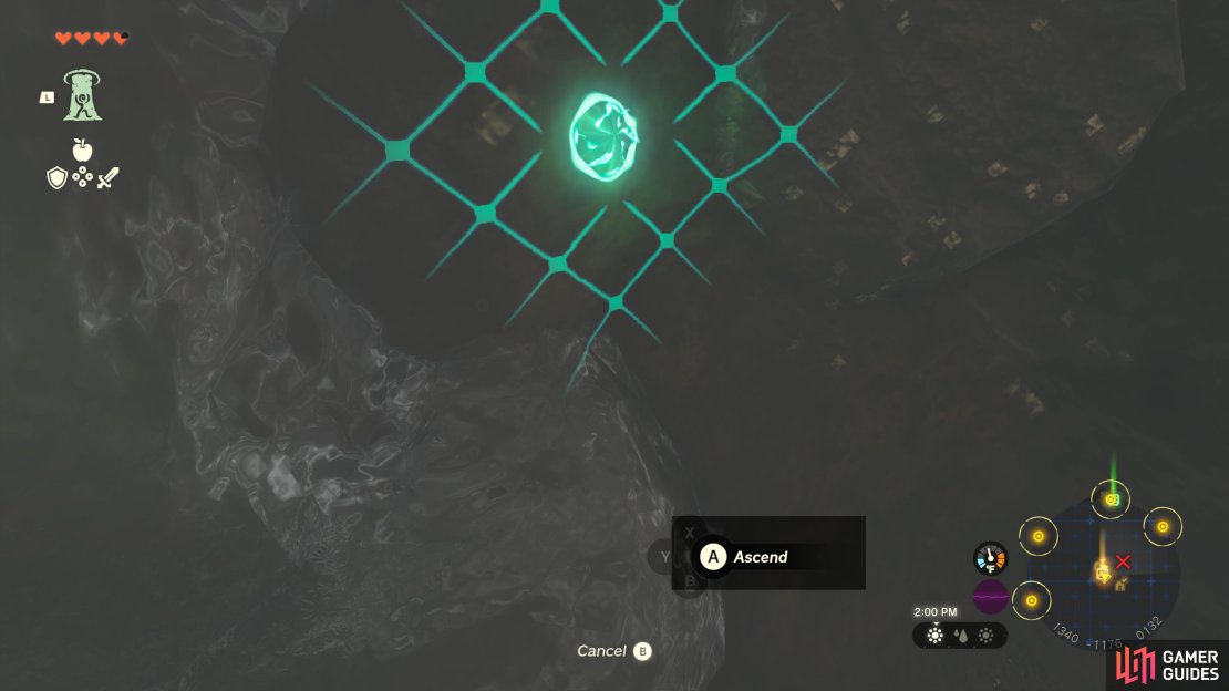 Line yourself up with the icon of the Tower