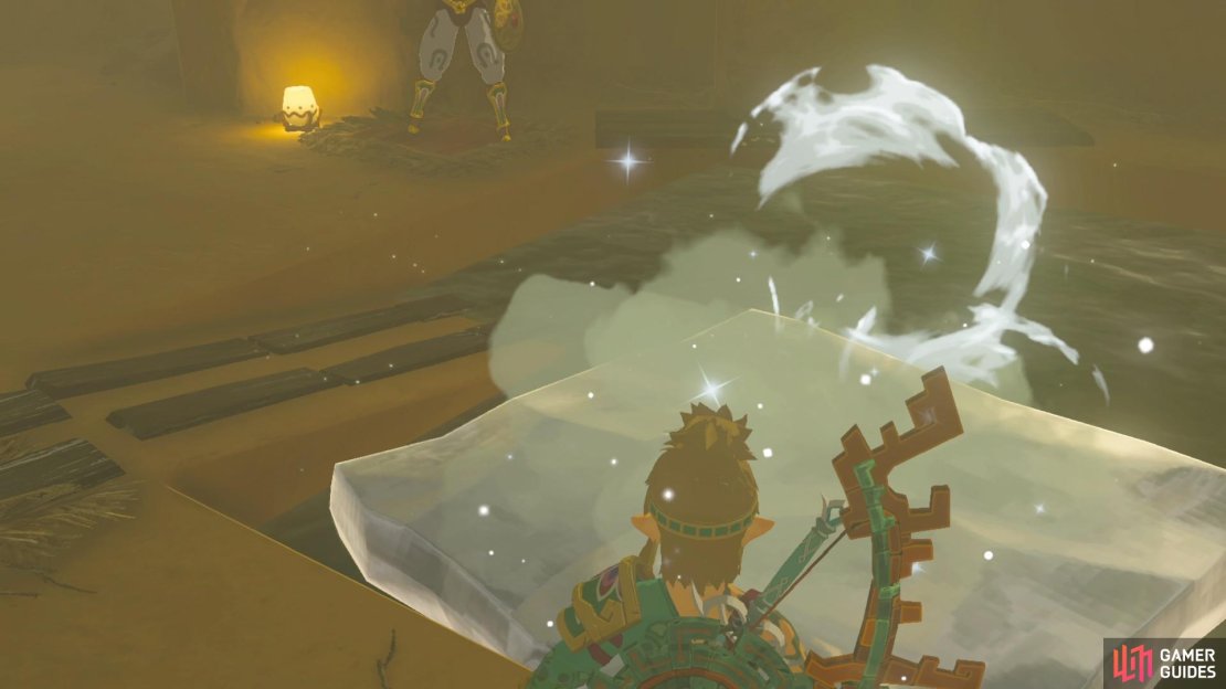 Use Ice Arrows to create a block of ice
